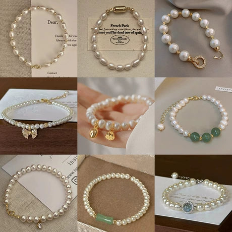 Wholesale: Minimalist, stylish, and sophisticated freshwater pearl bracelet—a chic, versatile, and affordable-luxury accessory for women.